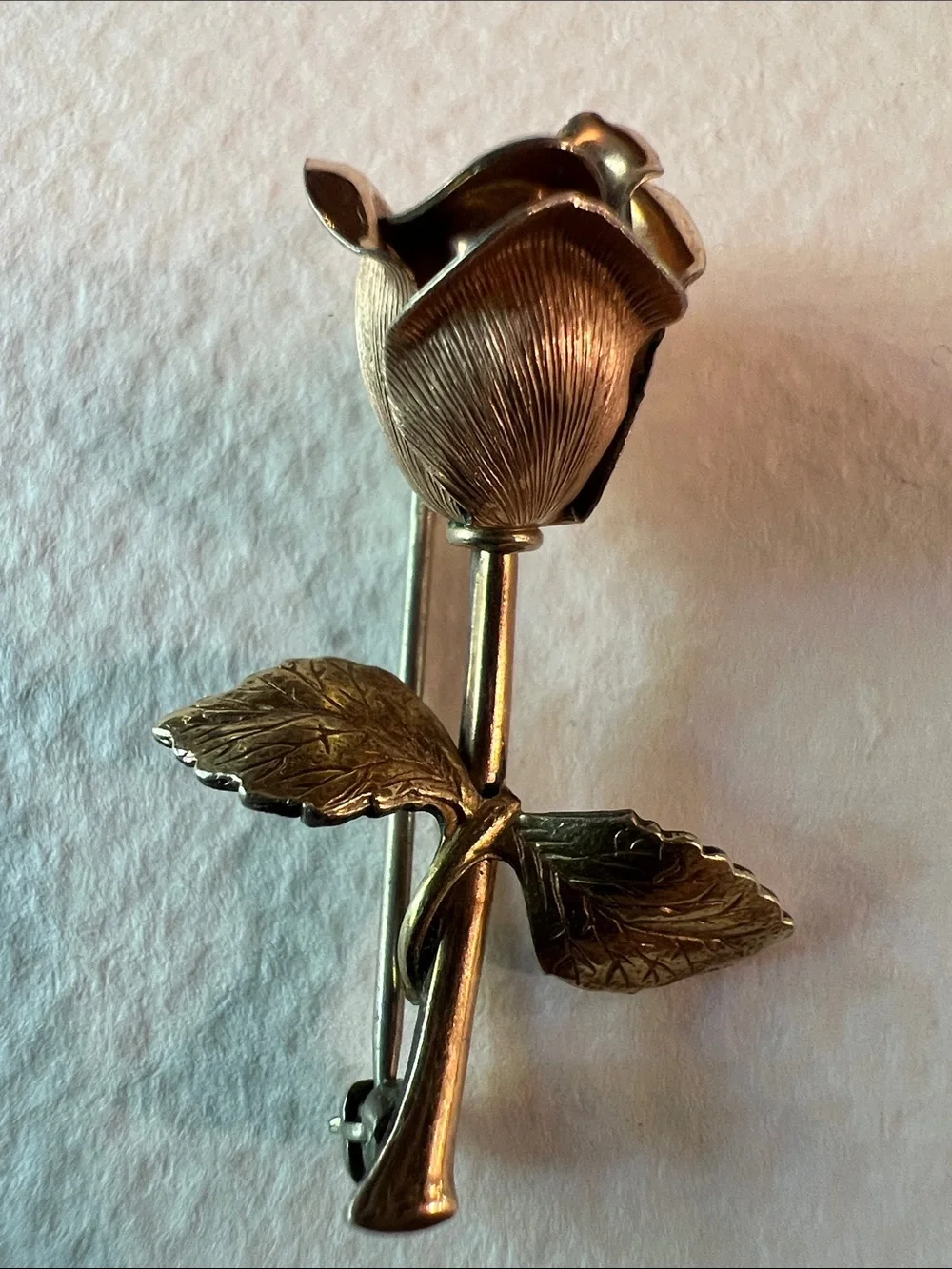 Krementz Bronze Rose Brooch